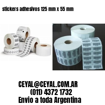 stickers adhesivos 125 mm x 55 mm