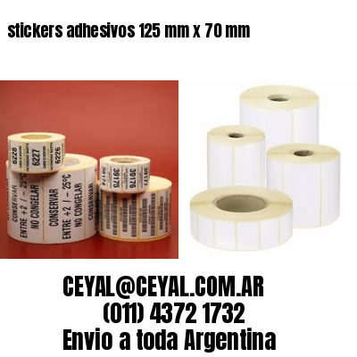 stickers adhesivos 125 mm x 70 mm
