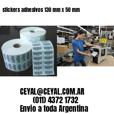 stickers adhesivos 130 mm x 50 mm