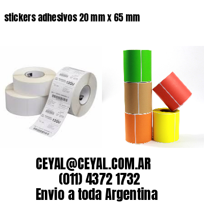 stickers adhesivos 20 mm x 65 mm