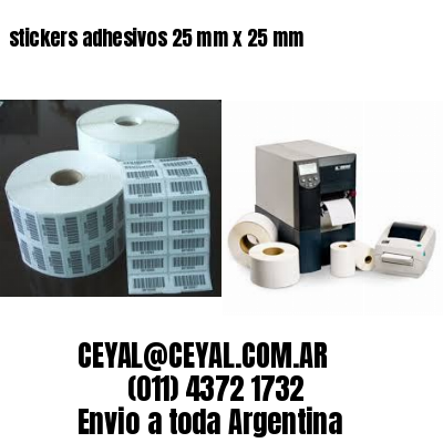 stickers adhesivos 25 mm x 25 mm