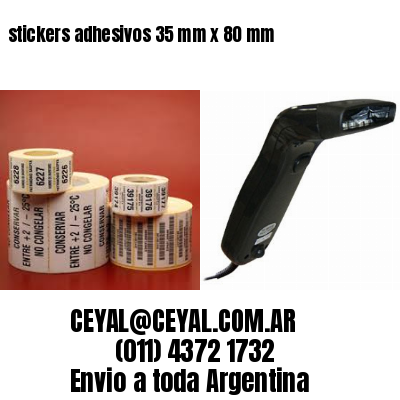 stickers adhesivos 35 mm x 80 mm