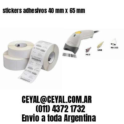 stickers adhesivos 40 mm x 65 mm