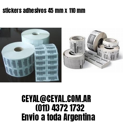stickers adhesivos 45 mm x 110 mm