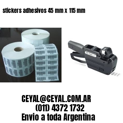 stickers adhesivos 45 mm x 115 mm