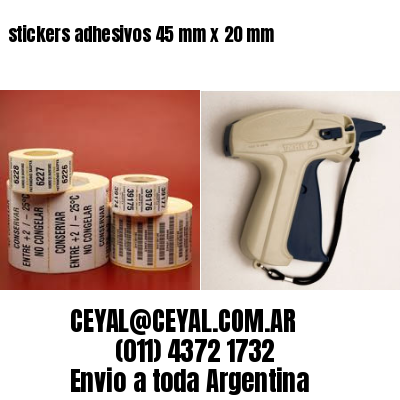 stickers adhesivos 45 mm x 20 mm