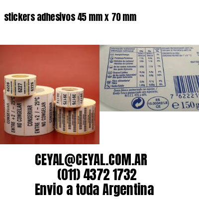 stickers adhesivos 45 mm x 70 mm