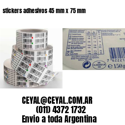 stickers adhesivos 45 mm x 75 mm
