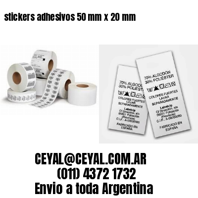 stickers adhesivos 50 mm x 20 mm