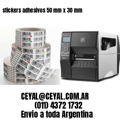stickers adhesivos 50 mm x 30 mm