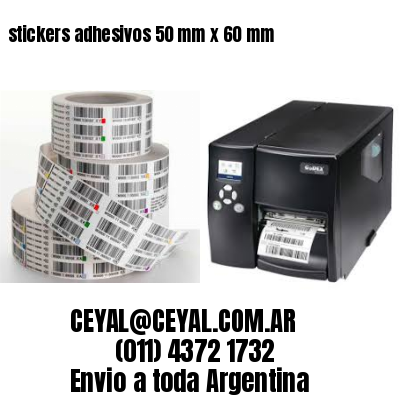 stickers adhesivos 50 mm x 60 mm