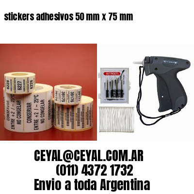 stickers adhesivos 50 mm x 75 mm
