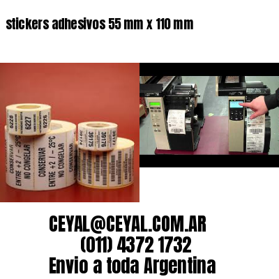 stickers adhesivos 55 mm x 110 mm