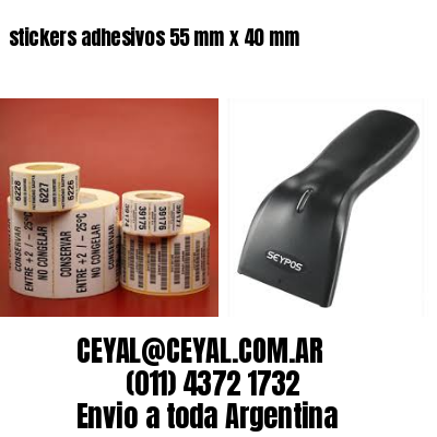 stickers adhesivos 55 mm x 40 mm