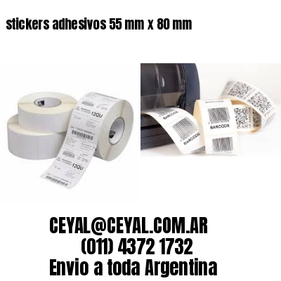 stickers adhesivos 55 mm x 80 mm