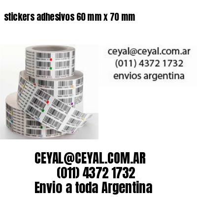 stickers adhesivos 60 mm x 70 mm