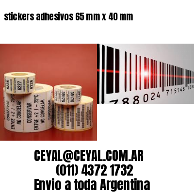 stickers adhesivos 65 mm x 40 mm