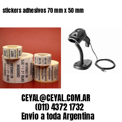 stickers adhesivos 70 mm x 50 mm