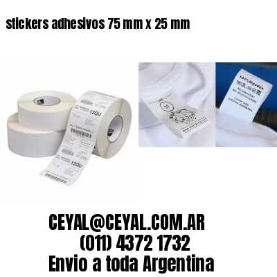 stickers adhesivos 75 mm x 25 mm