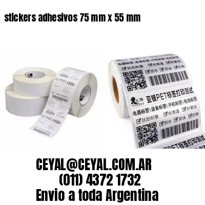 stickers adhesivos 75 mm x 55 mm