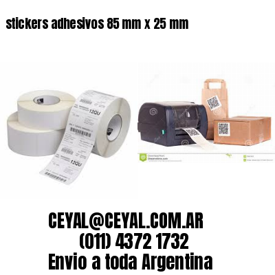 stickers adhesivos 85 mm x 25 mm