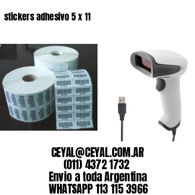 stickers adhesivo 5 x 11