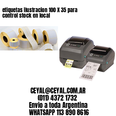 etiquetas ilustracion 100 X 35 para control stock en local
