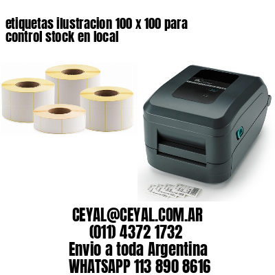 etiquetas ilustracion 100 x 100 para control stock en local