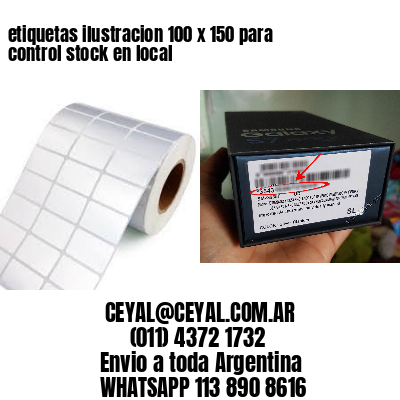 etiquetas ilustracion 100 x 150 para control stock en local