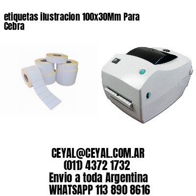 etiquetas ilustracion 100x30Mm Para Cebra
