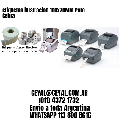etiquetas ilustracion 100x70Mm Para Cebra