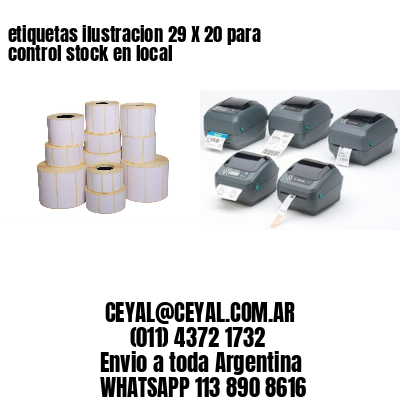 etiquetas ilustracion 29 X 20 para control stock en local