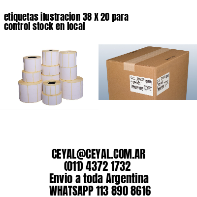 etiquetas ilustracion 38 X 20 para control stock en local