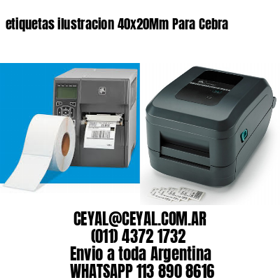 etiquetas ilustracion 40x20Mm Para Cebra