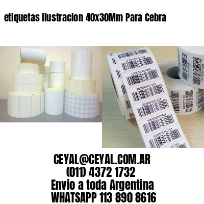 etiquetas ilustracion 40x30Mm Para Cebra
