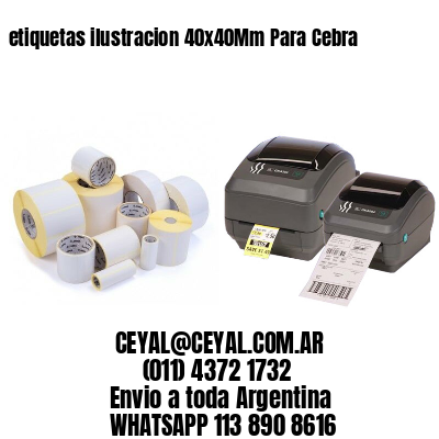 etiquetas ilustracion 40x40Mm Para Cebra