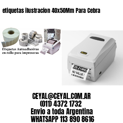 etiquetas ilustracion 40x50Mm Para Cebra