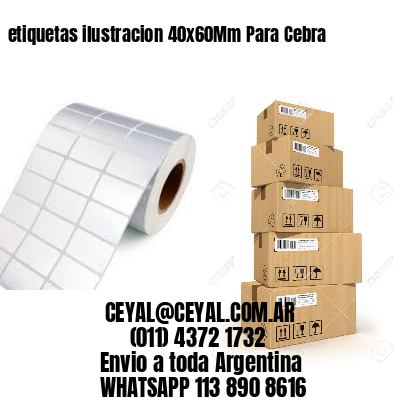 etiquetas ilustracion 40x60Mm Para Cebra