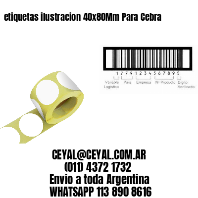 etiquetas ilustracion 40x80Mm Para Cebra