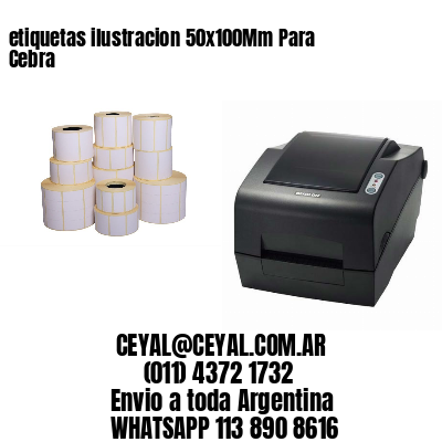 etiquetas ilustracion 50x100Mm Para Cebra
