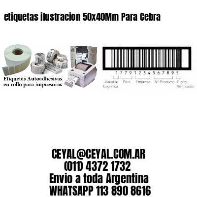 etiquetas ilustracion 50x40Mm Para Cebra