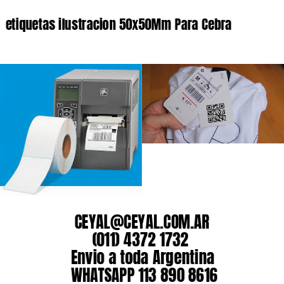 etiquetas ilustracion 50x50Mm Para Cebra