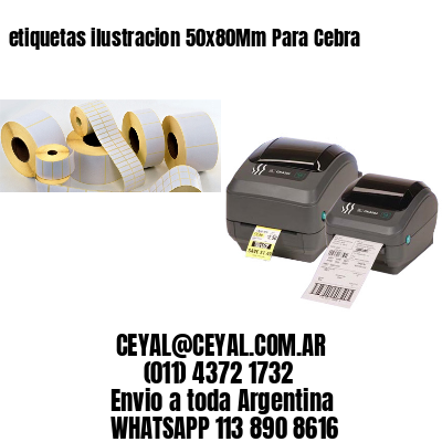 etiquetas ilustracion 50x80Mm Para Cebra