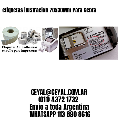 etiquetas ilustracion 70x30Mm Para Cebra