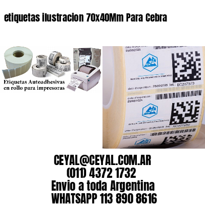etiquetas ilustracion 70x40Mm Para Cebra