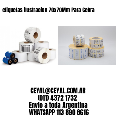 etiquetas ilustracion 70x70Mm Para Cebra