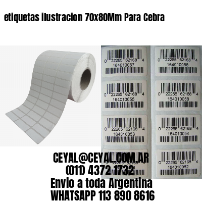 etiquetas ilustracion 70x80Mm Para Cebra