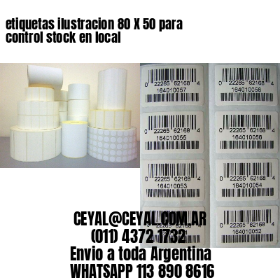 etiquetas ilustracion 80 X 50 para control stock en local