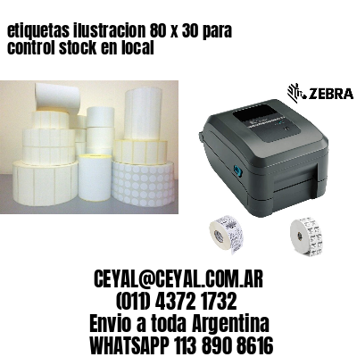 etiquetas ilustracion 80 x 30 para control stock en local