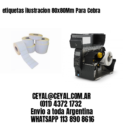 etiquetas ilustracion 80x80Mm Para Cebra